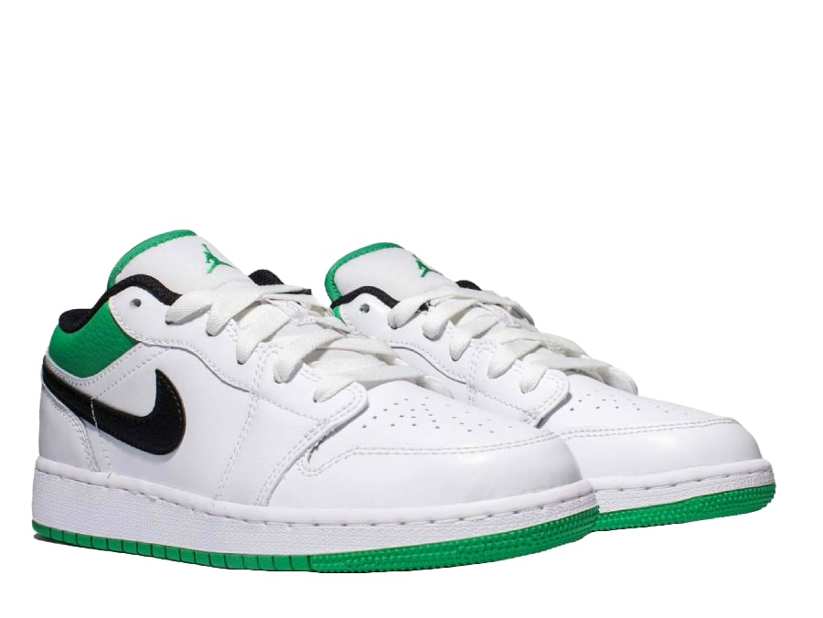 Air Jordan 1 Low 'White Lucky Green' (GS)